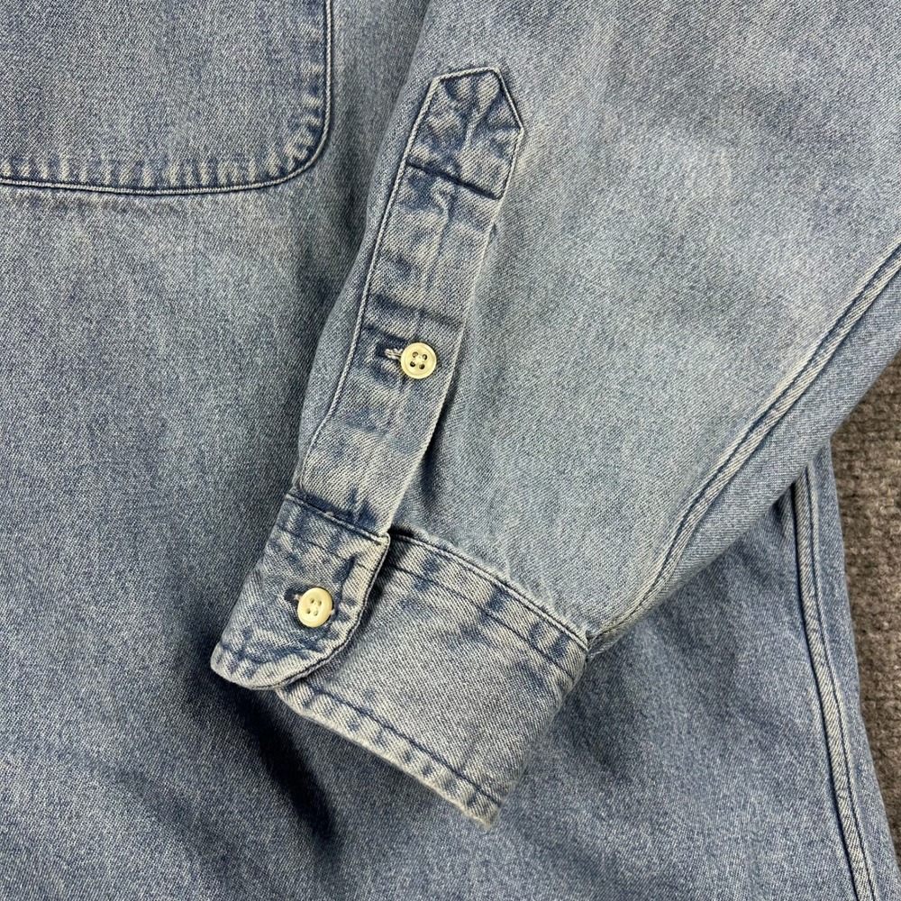 Ralph Lauren Denim Shirt Mens XXL Blue Big Shirt Long Sleeve Button Down Cotton - Picture 5 of 9
